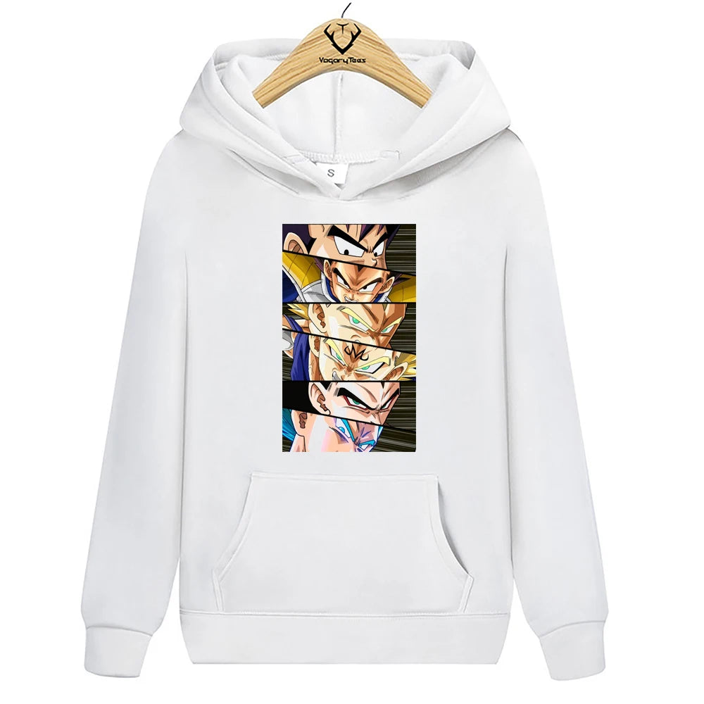Funny Creative Japan Anime Z MAJIN BUU Eyes Cartoon Hoodies Pop Printed Tops punk Hip Hop unisex Streetwear Khaki Hoodies