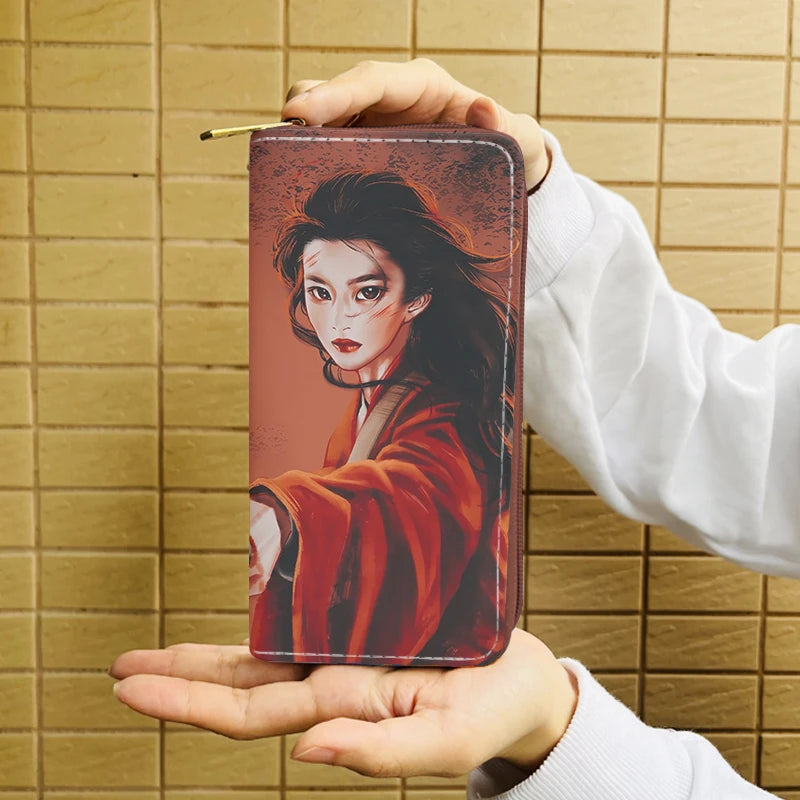 Disney Mulan 33071 Anime Wallet Cartoon Wallets Zipper Coin Bag Casual Purses Card Unisex Gift