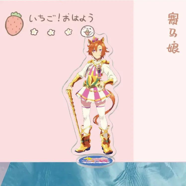 Anime Stand Uma Musume Pretty Derby Special Week Silence Suzuka Toukai Teiou Acrylic Figure Stand Model Plate Display Cute 15cm