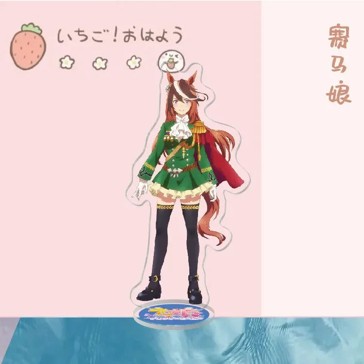 Anime Stand Uma Musume Pretty Derby Special Week Silence Suzuka Toukai Teiou Acrylic Figure Stand Model Plate Display Cute 15cm