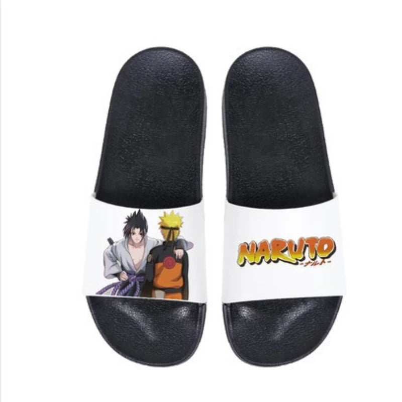 Naruto anime cartoon household slippers Sasuke Naruto Itachi Kakashi men women outdoor secondary yuan anime cartoon slippers
