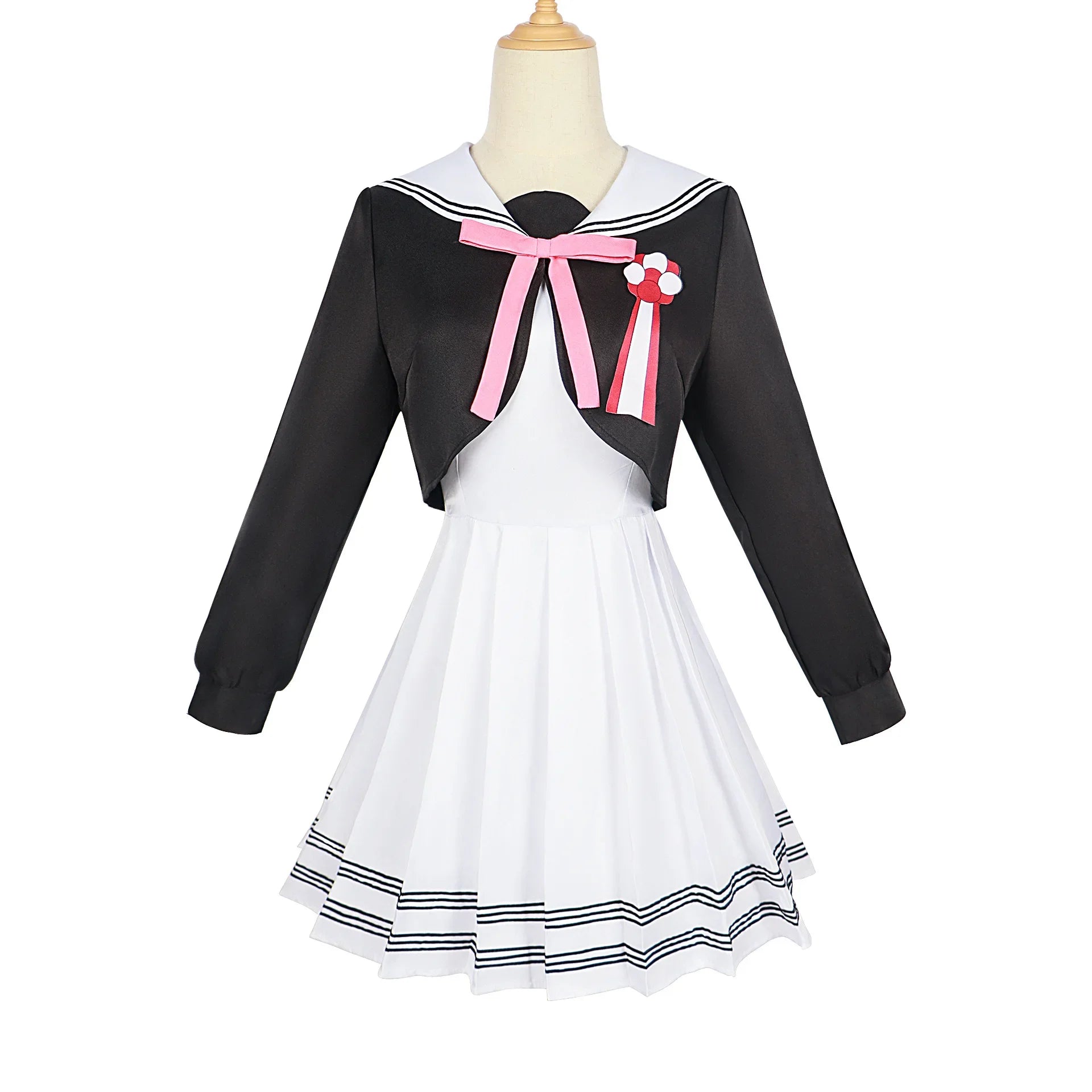Anime Konohoshi Umika Cosplay Costume Manga Time Kirara White Dress Black Mini Coat School Jk Uniform Halloween for Girls