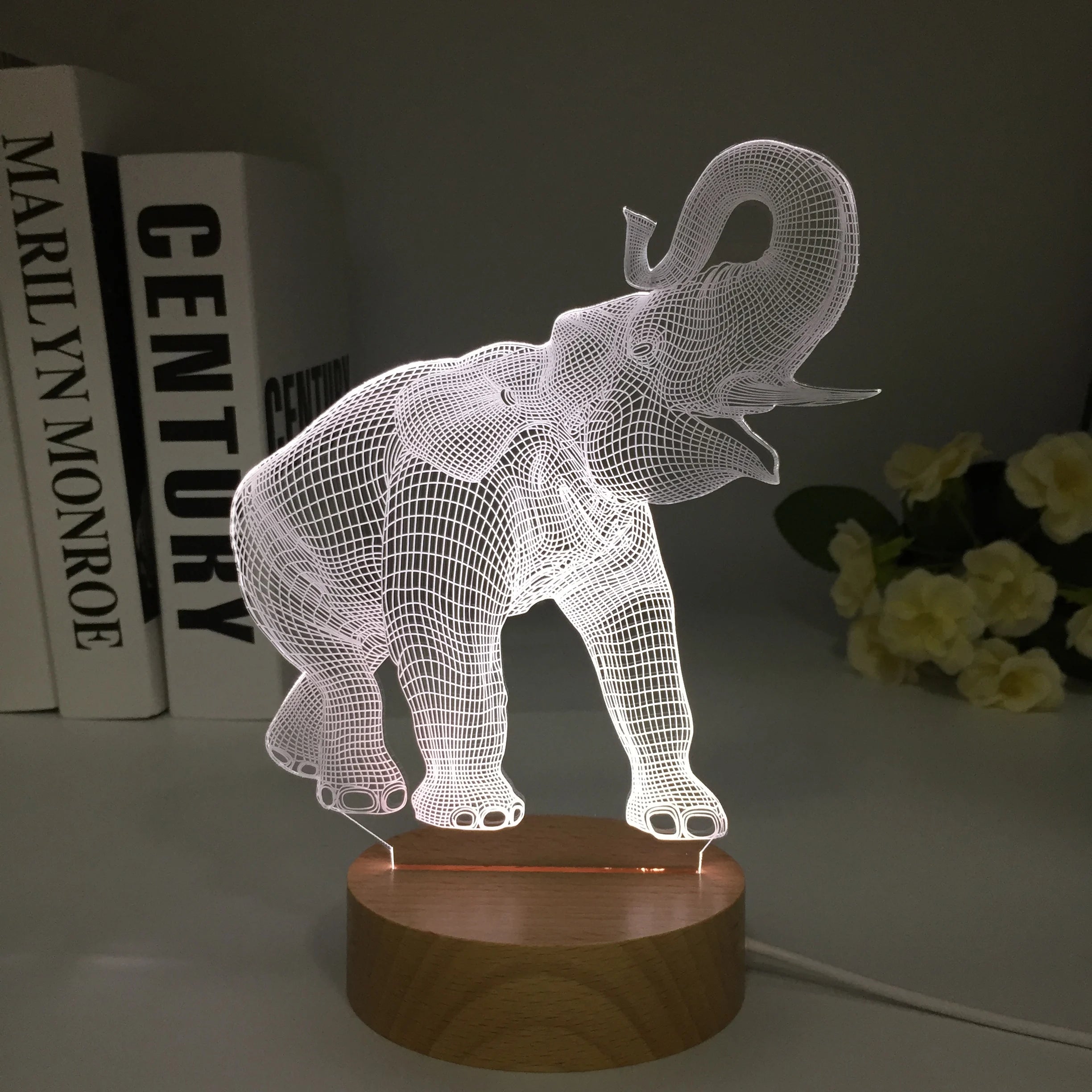 Elephant 3D LED Lamp for Bedroom Decor Nightlight Children's Brithday Gift Manga Room Colors Desk Led Light Dropshipping