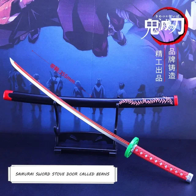 Demon Slayer Sword 25cm Agatsuma Zenitsu Nichirin Blade Alloy Katana Sword Japanese Anime Weapon Model Gift Toys for Children