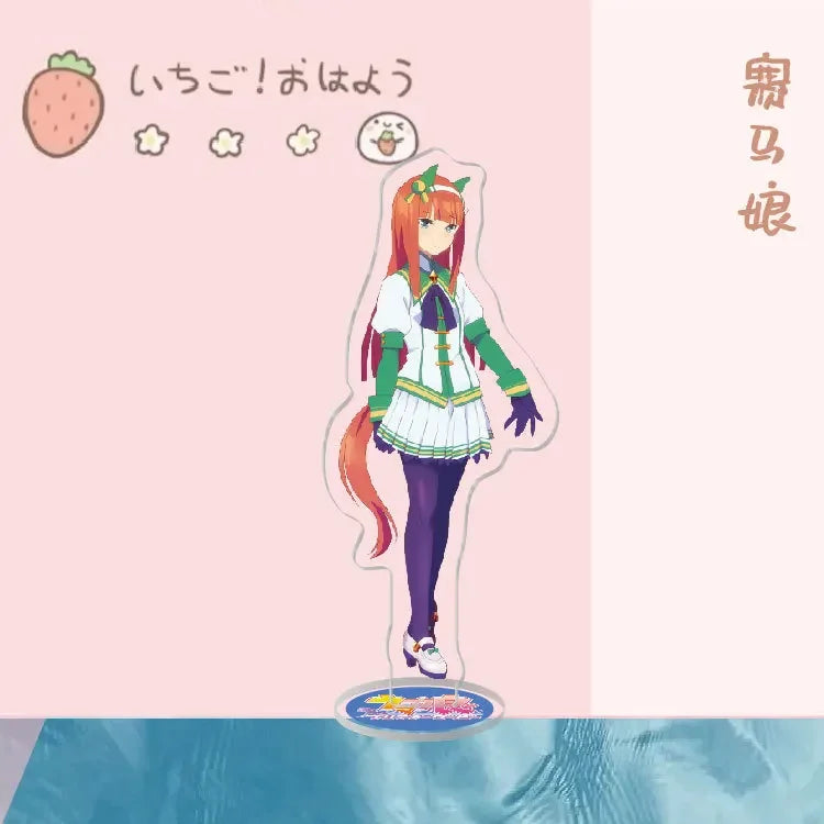 Anime Stand Uma Musume Pretty Derby Special Week Silence Suzuka Toukai Teiou Acrylic Figure Stand Model Plate Display Cute 15cm