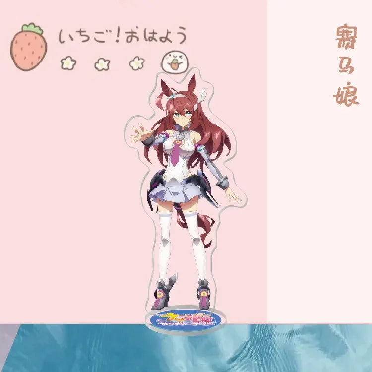 Anime Stand Uma Musume Pretty Derby Special Week Silence Suzuka Toukai Teiou Acrylic Figure Stand Model Plate Display Cute 15cm