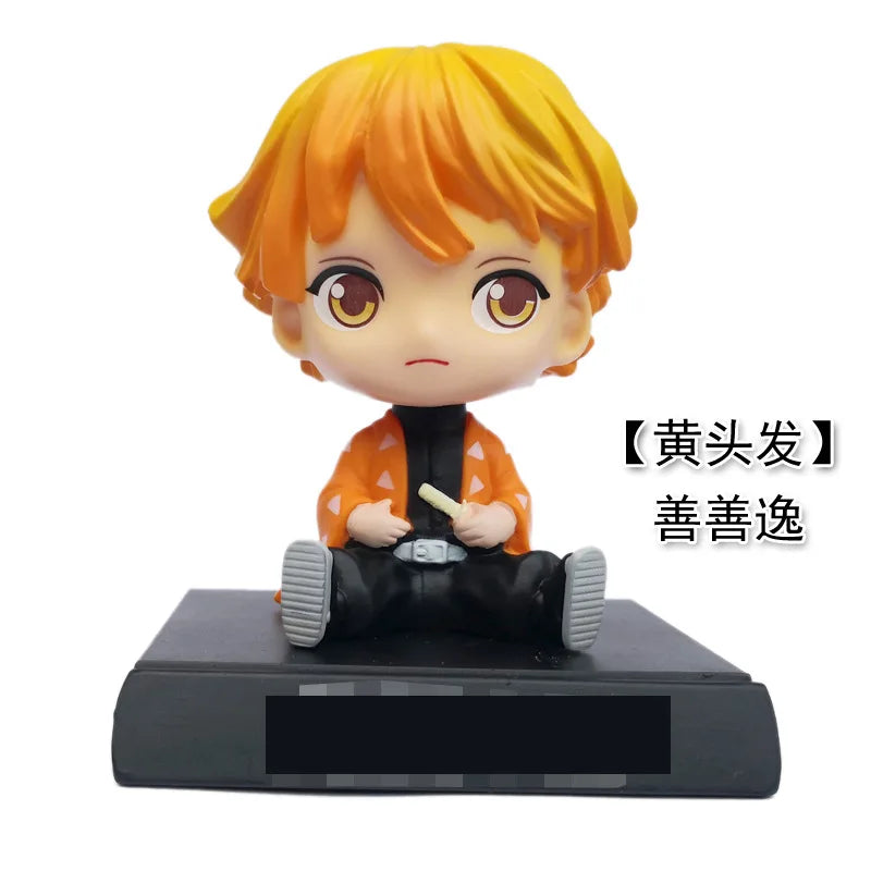 Anime Demon Slayer Car Decoration Tanjirou Nezuko Zenitsu Inosuke Action Figure Auto Interior Dashboard Ornament Accessories Toy