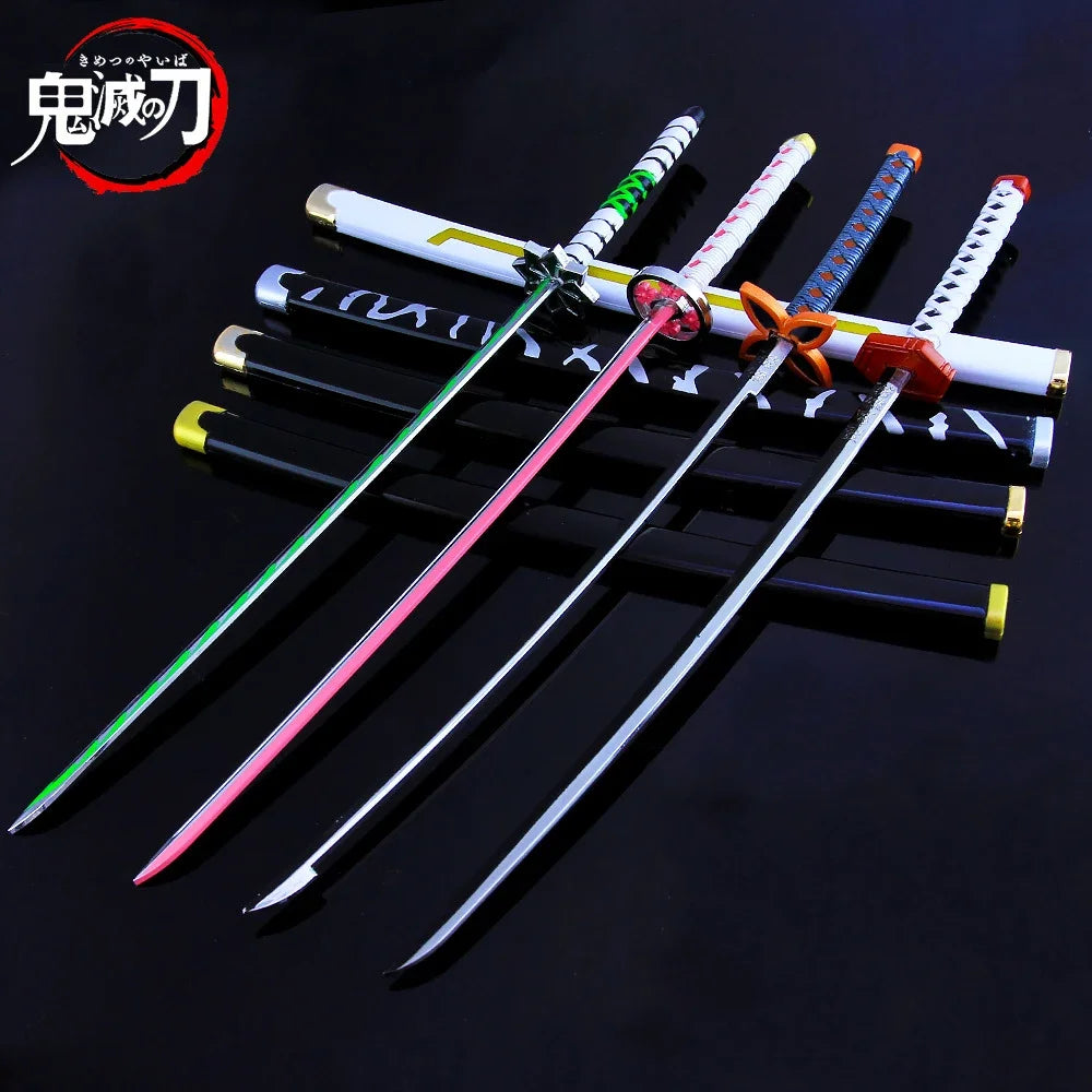 Demon Slayer Sword 25cm Agatsuma Zenitsu Nichirin Blade Alloy Katana Sword Japanese Anime Weapon Model Gift Toys for Children