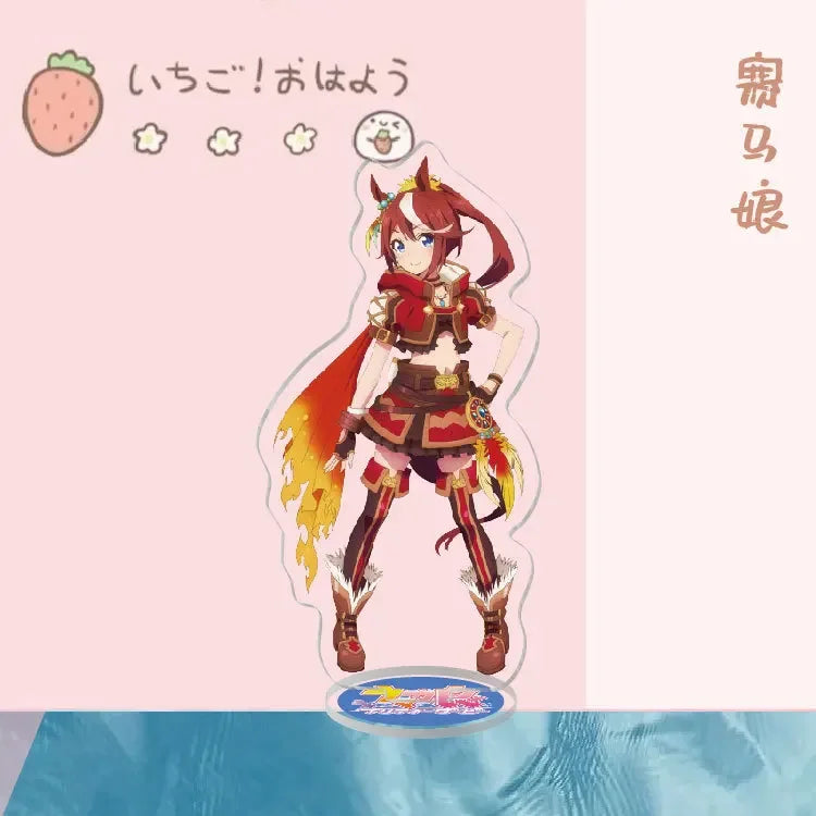 Anime Stand Uma Musume Pretty Derby Special Week Silence Suzuka Toukai Teiou Acrylic Figure Stand Model Plate Display Cute 15cm