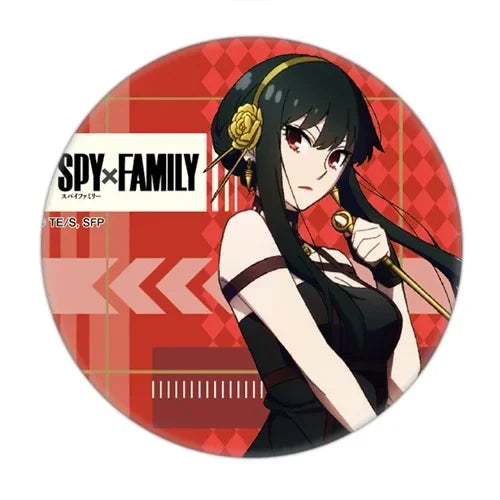Anime Spy X Family Badge Brooch Pin Cospaly Loid Anya Yor Metal Pins Costume Accessories
