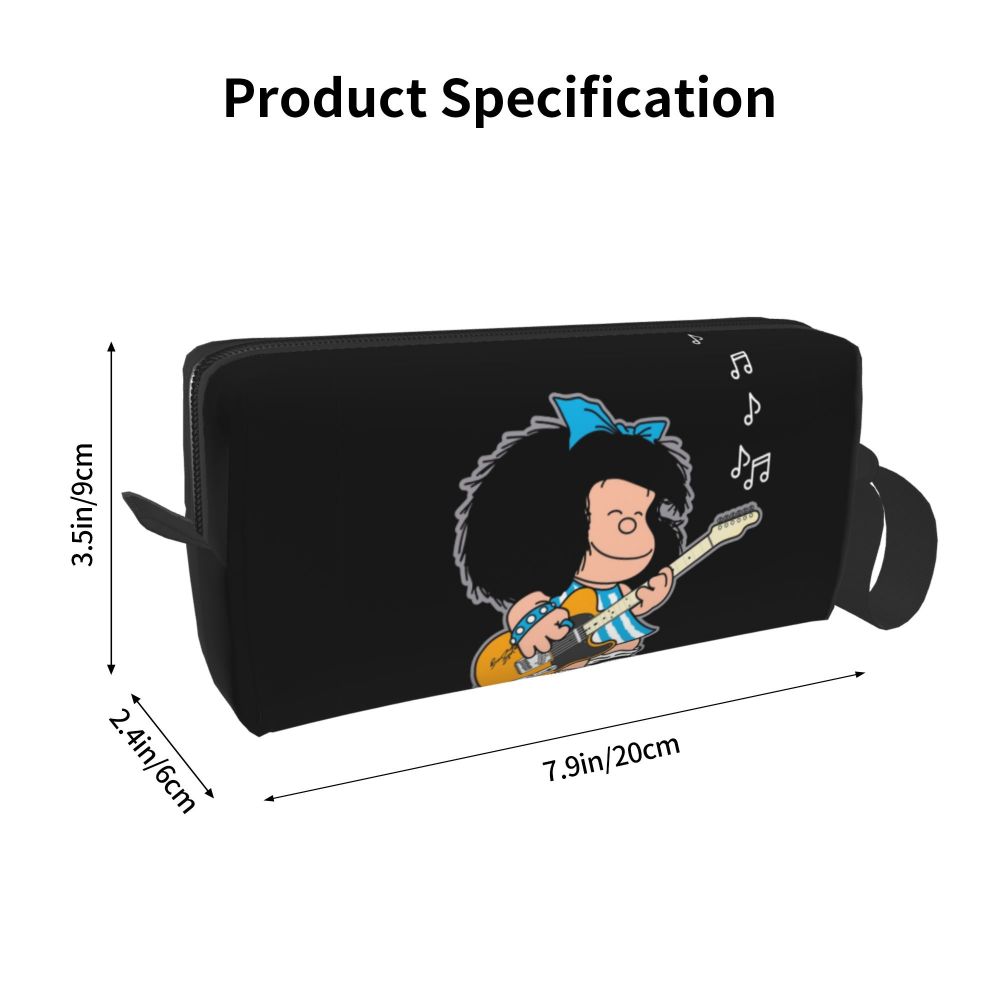 Custom Mafalda Balloon Heart Makeup Bag Women Travel Cosmetic Organizer Quino Manga Cartoon Storage Toiletry Bags Dopp Kit Case