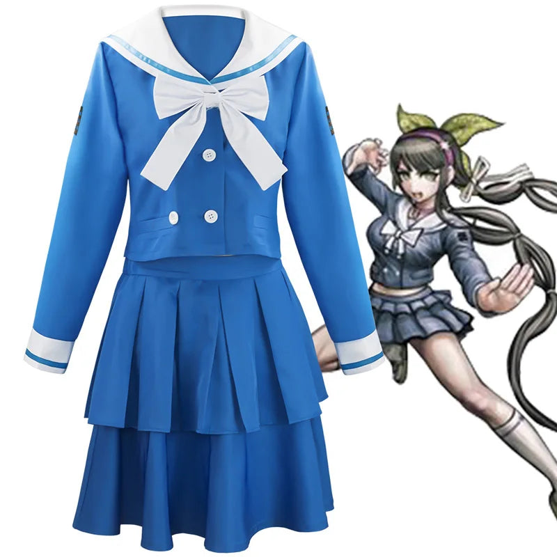 Aboutcos Anime Danganronpa V3: Killing Harmony Tenko Chabashira Cosplay Costume School Uniform Dress Suit Halloween Costume