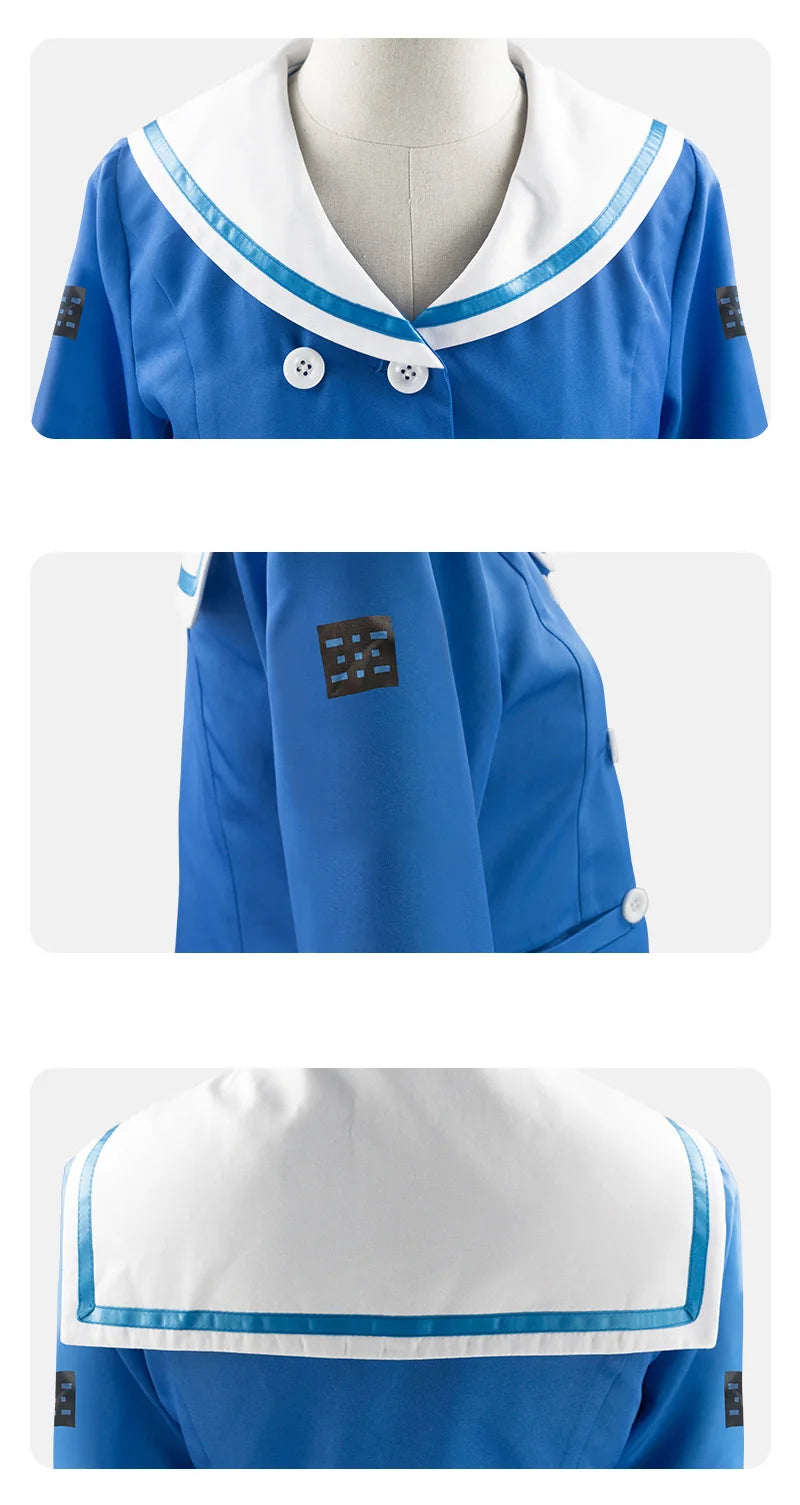 Aboutcos Anime Danganronpa V3: Killing Harmony Tenko Chabashira Cosplay Costume School Uniform Dress Suit Halloween Costume