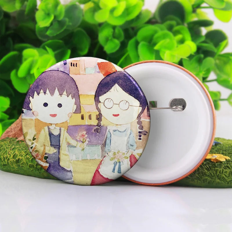 1PCS Chi-bi Maruko Fashion Anime Customized Brooches Cartoon Pin Brooch Badge Pins Unisex Jewelry Birthday Gifts New