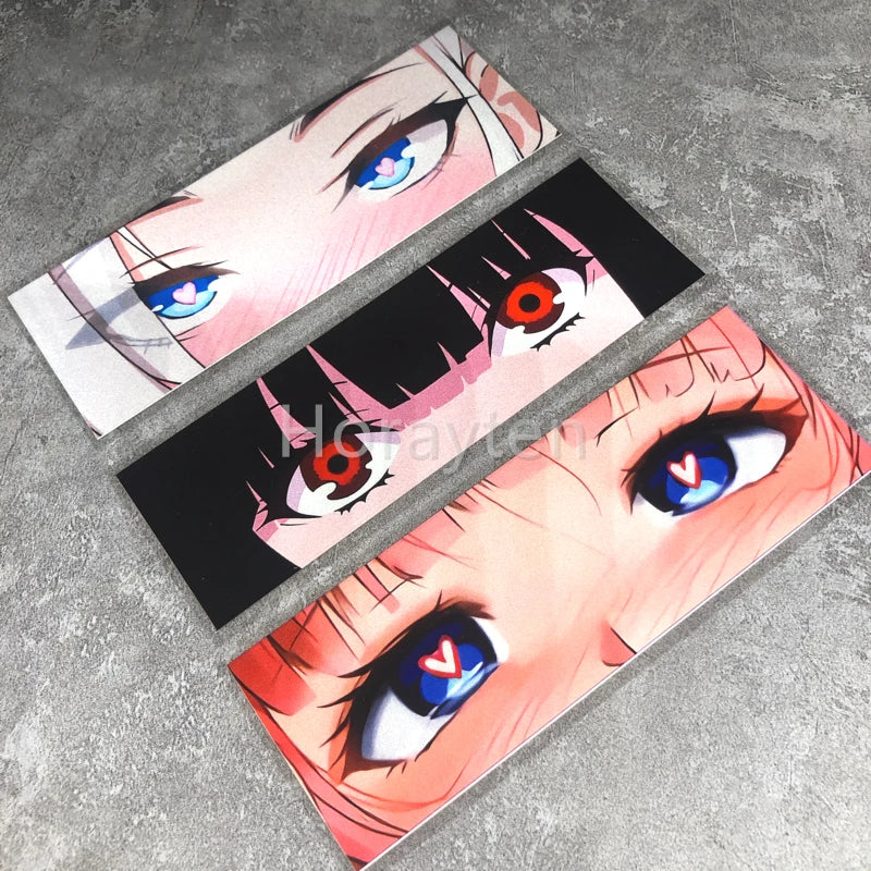 Car Decals Stickers for Japanese Beauty Love Eyes Anime Auto Motorcycle Helmet Decals Computer Case DIY Decoration