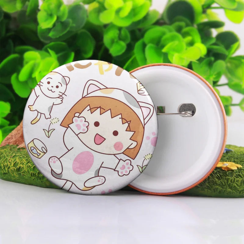1PCS Chi-bi Maruko Fashion Anime Customized Brooches Cartoon Pin Brooch Badge Pins Unisex Jewelry Birthday Gifts New