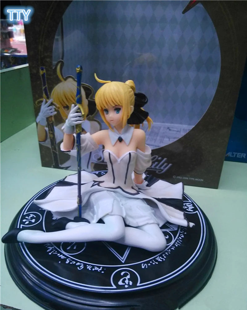 24cm Japan Anime Fate stay Night Action Figure Saber Lily figures PVC Model for collection toys with original box