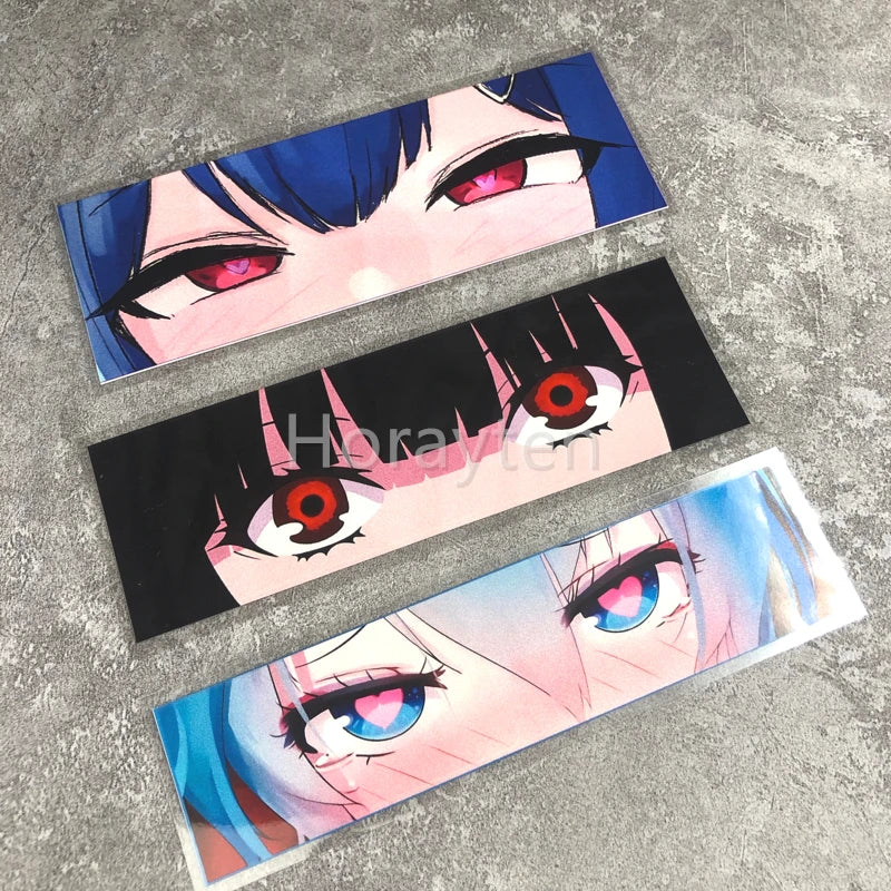 Car Decals Stickers for Japanese Beauty Love Eyes Anime Auto Motorcycle Helmet Decals Computer Case DIY Decoration