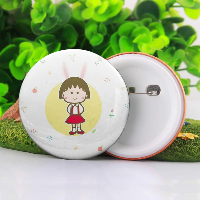 1PCS Chi-bi Maruko Fashion Anime Customized Brooches Cartoon Pin Brooch Badge Pins Unisex Jewelry Birthday Gifts New