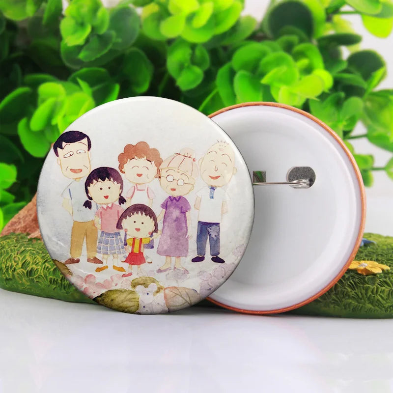 1PCS Chi-bi Maruko Fashion Anime Customized Brooches Cartoon Pin Brooch Badge Pins Unisex Jewelry Birthday Gifts New