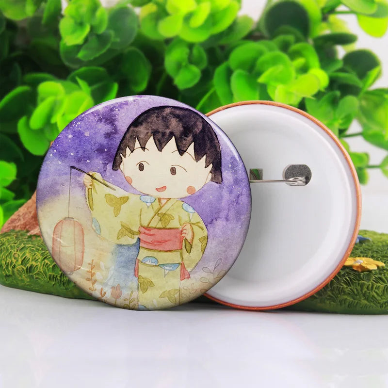 1PCS Chi-bi Maruko Fashion Anime Customized Brooches Cartoon Pin Brooch Badge Pins Unisex Jewelry Birthday Gifts New