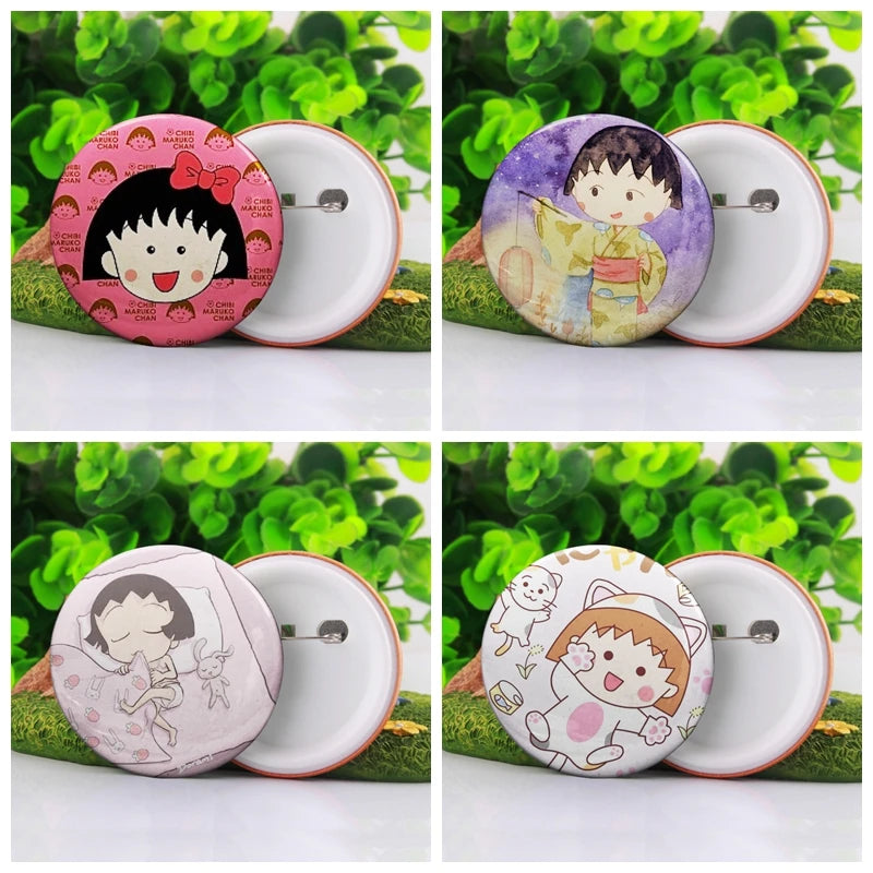1PCS Chi-bi Maruko Fashion Anime Customized Brooches Cartoon Pin Brooch Badge Pins Unisex Jewelry Birthday Gifts New