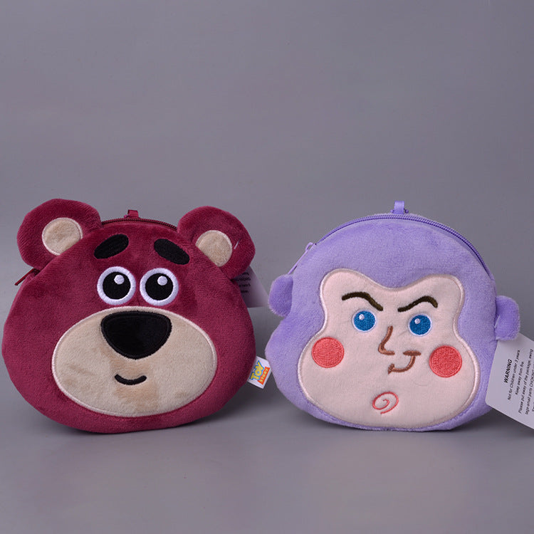 Disney Lotso Bear Buzz 5571 Fashion Anime Coin Purse Cartoon Money Bags Card Key Purses Storage Bag Birthday Gift