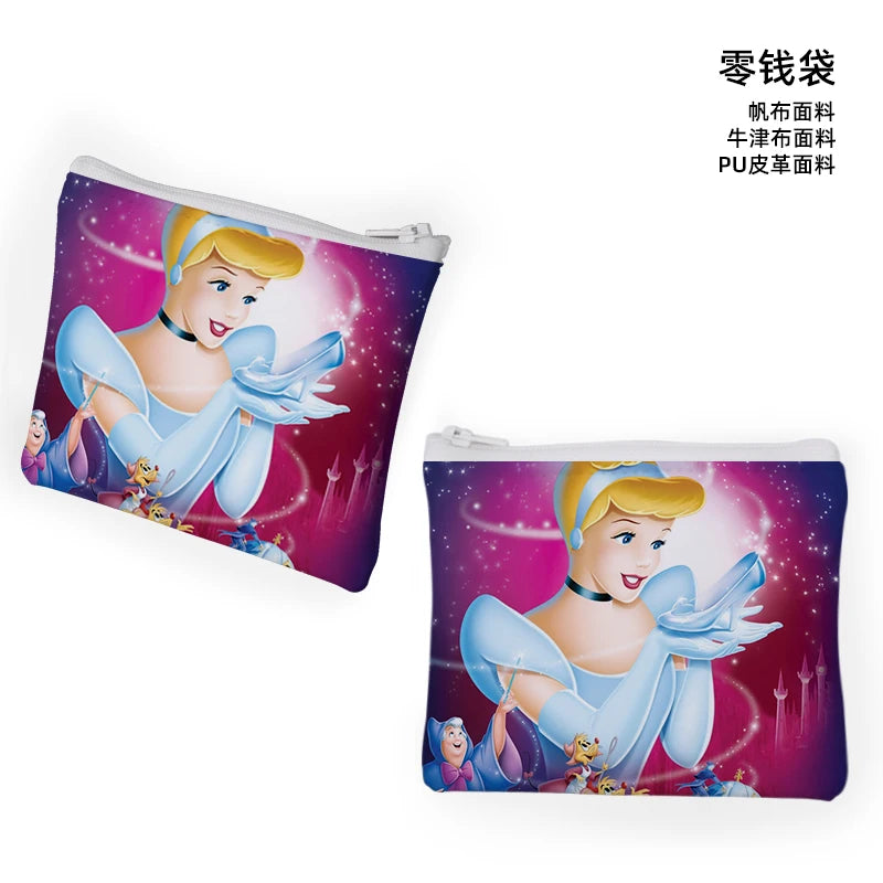 Disney Princess Cinderella C871 Anime Customized Cosmetics Bags Cartoon Coin Bag Storage Handbag Stationery Birthday Gift
