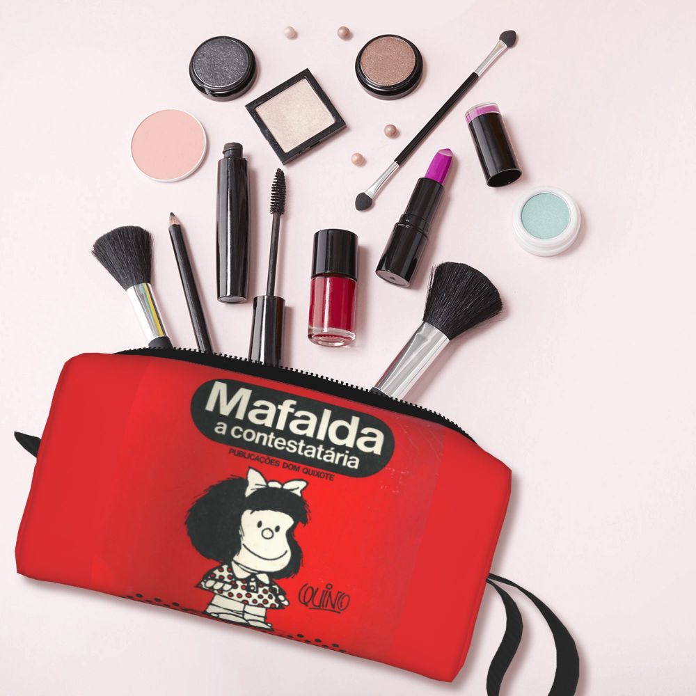 Custom Humor Manga Mafalda Travel Toiletry Bag Women Quino Argentina Cosmetic Makeup Bag Beauty Storage Bags Dopp Kit Box Case