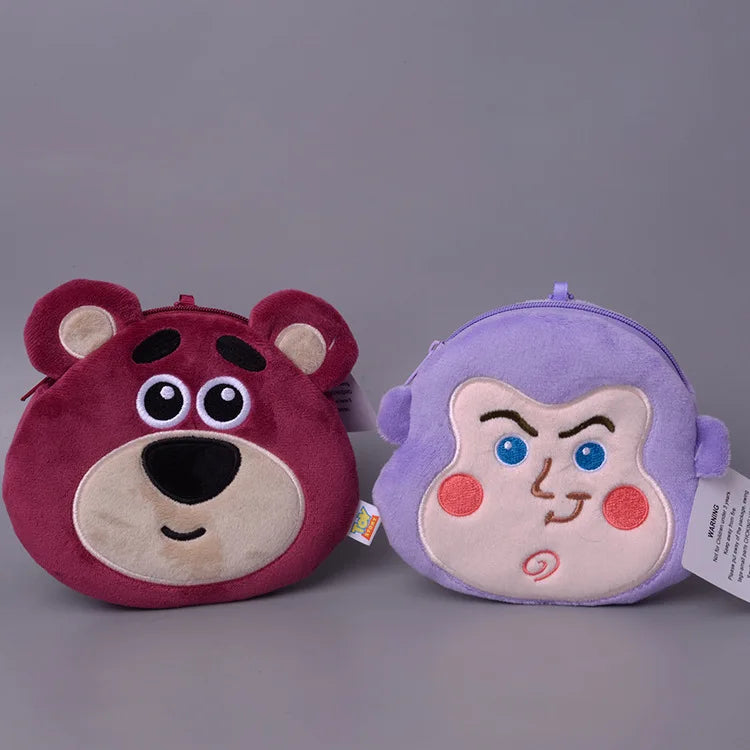 Disney Lotso Bear Buzz 5571 Fashion Anime Coin Purse Cartoon Money Bags Card Key Purses Storage Bag Birthday Gift