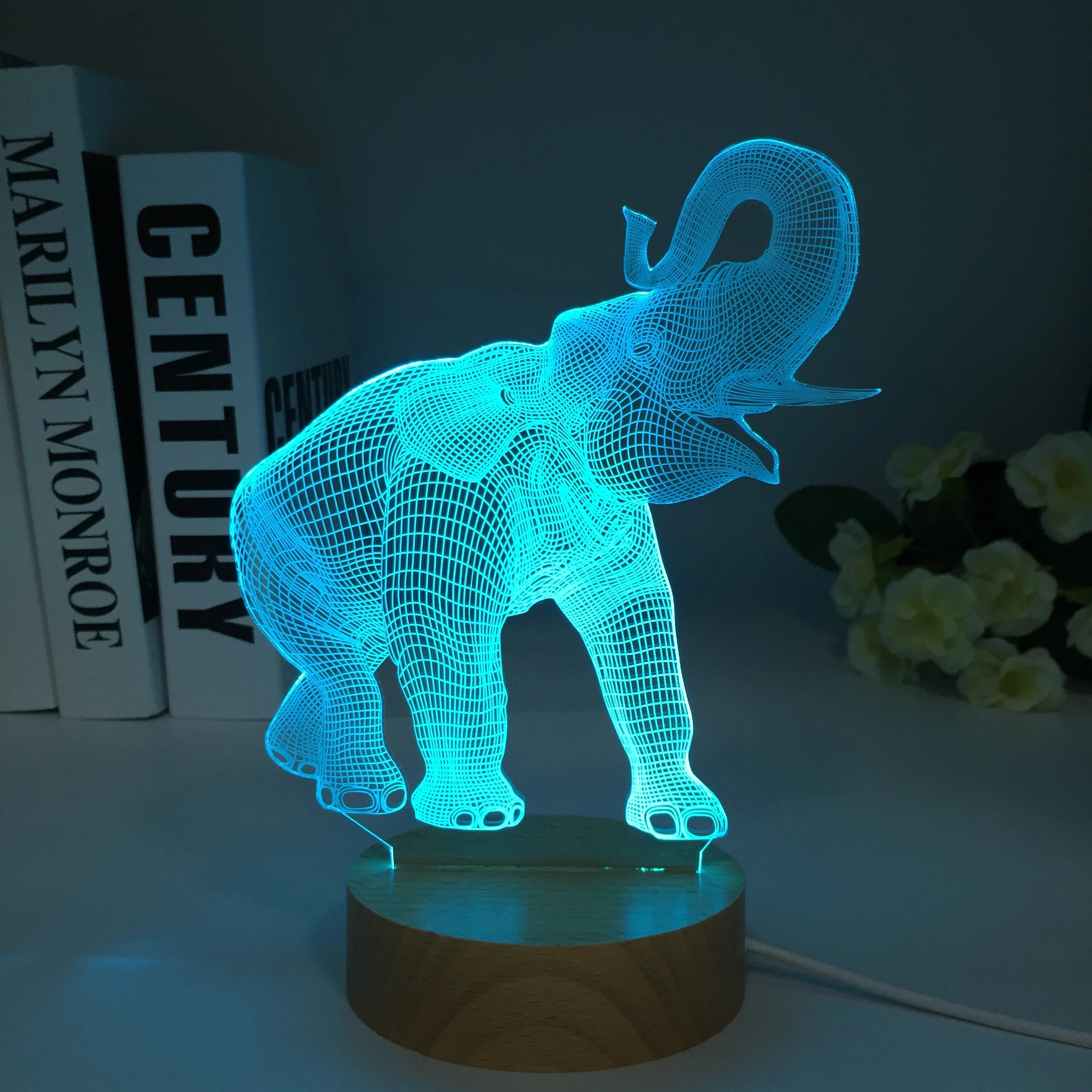 Elephant 3D LED Lamp for Bedroom Decor Nightlight Children's Brithday Gift Manga Room Colors Desk Led Light Dropshipping