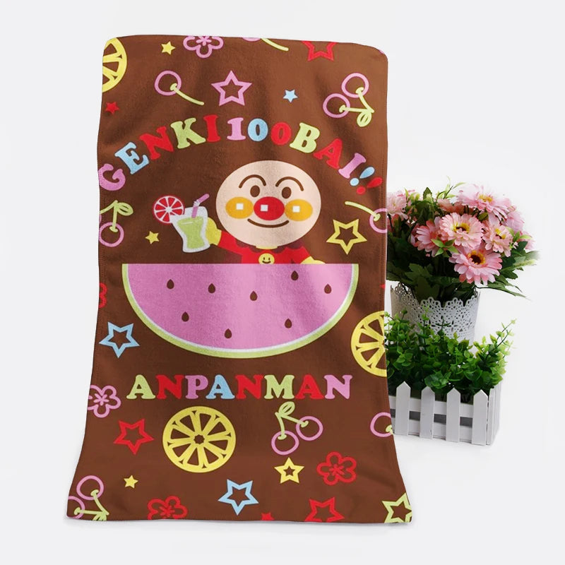 1PCS Anpanman 98764 Fashion Customized Anime Bath Towels Handkerchief Face Towel Cartoon Washcloth Unisex NEW