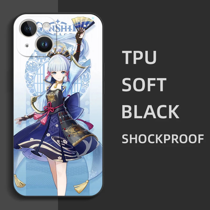 Black Tpu Case For ZTE blade A52 LITE A53 A72 V41 SMART lite plus smart axon 4 lite 4G 5G Genshin Impact