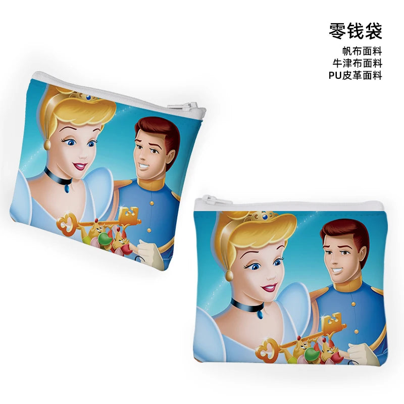 Disney Princess Cinderella C871 Anime Customized Cosmetics Bags Cartoon Coin Bag Storage Handbag Stationery Birthday Gift