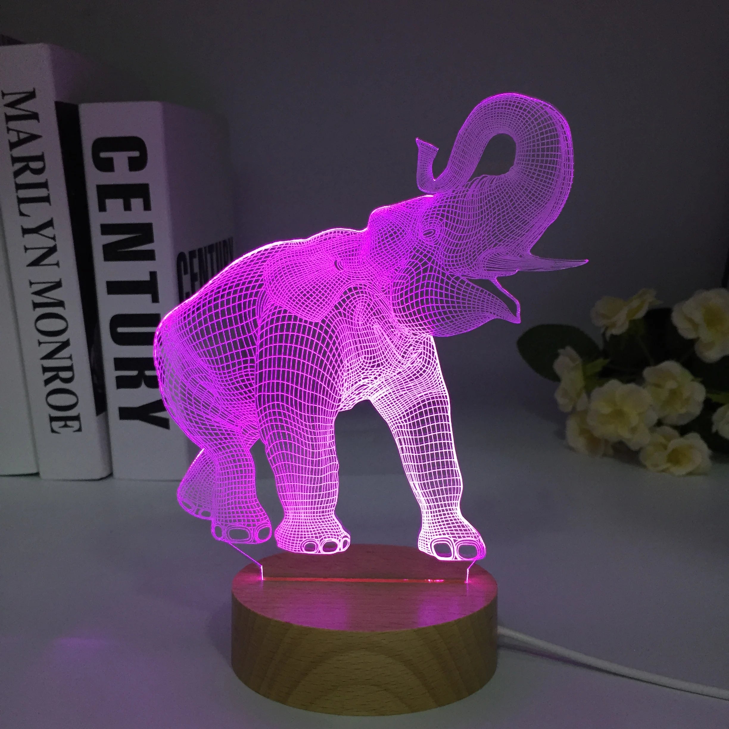 Elephant 3D LED Lamp for Bedroom Decor Nightlight Children's Brithday Gift Manga Room Colors Desk Led Light Dropshipping