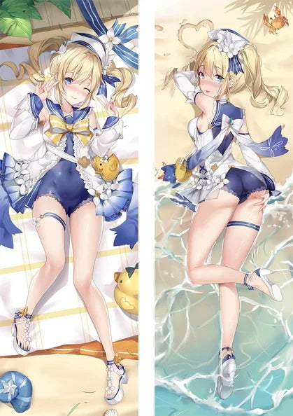 2WAY Anime Dakimakura Game Genshin Impact Barbara Cosplay Pillow Case Fullbody Hugging Pillowcase Peachskin Long Cushion Cover