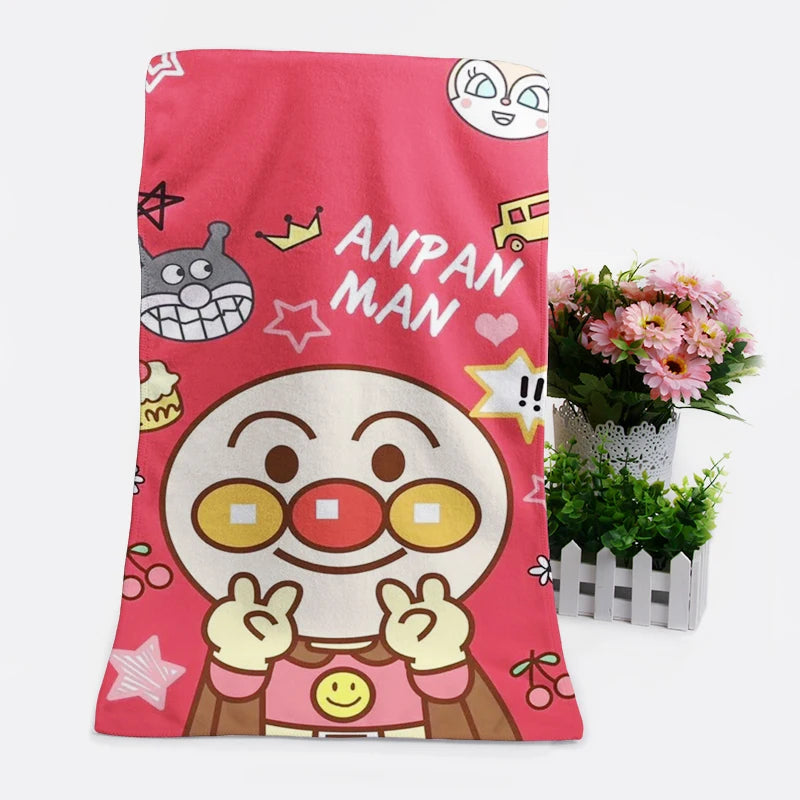 1PCS Anpanman 98764 Fashion Customized Anime Bath Towels Handkerchief Face Towel Cartoon Washcloth Unisex NEW