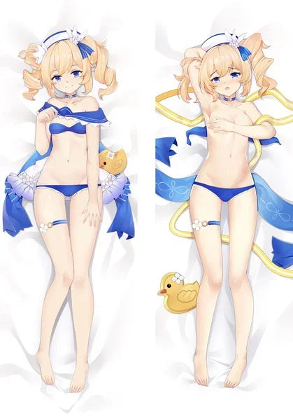 2WAY Anime Dakimakura Game Genshin Impact Barbara Cosplay Pillow Case Fullbody Hugging Pillowcase Peachskin Long Cushion Cover
