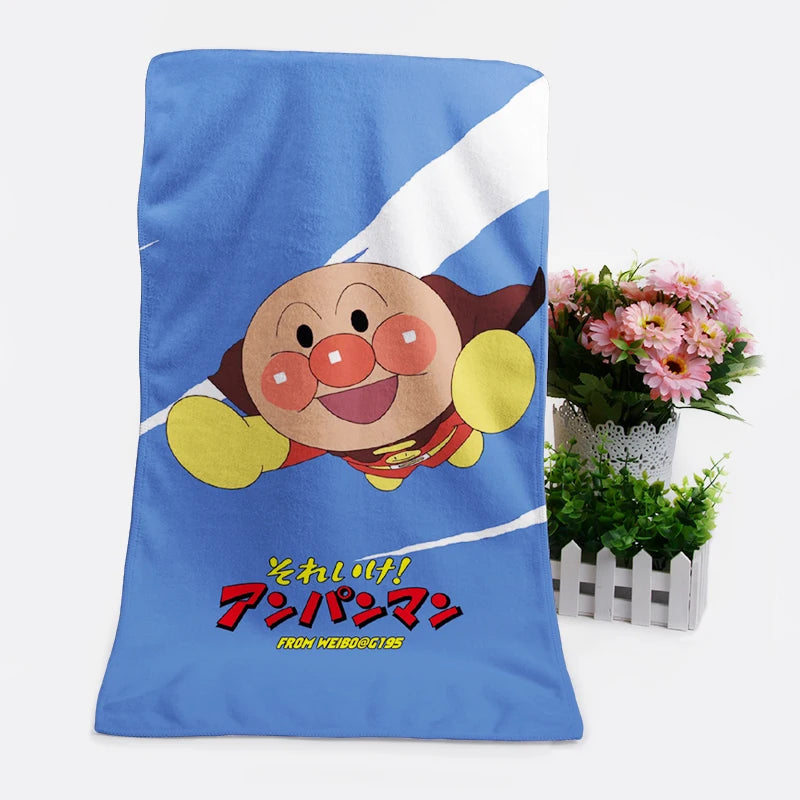 1PCS Anpanman 98764 Fashion Customized Anime Bath Towels Handkerchief Face Towel Cartoon Washcloth Unisex NEW
