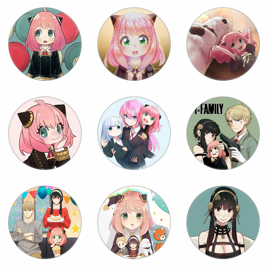 Anime Spy X Family Badge Brooch Pin Cospaly Loid Anya Yor Metal Pins Costume Accessories