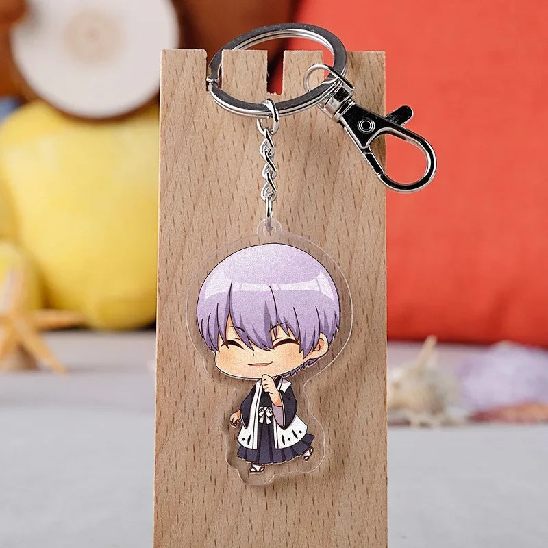 Bleach anime acrylic keychain Kurosaki Ichigo Kuchiki Rukia Byakuya Grimmjow Jeagerjaques cartoon pendant Chaveiro Llaveros gift