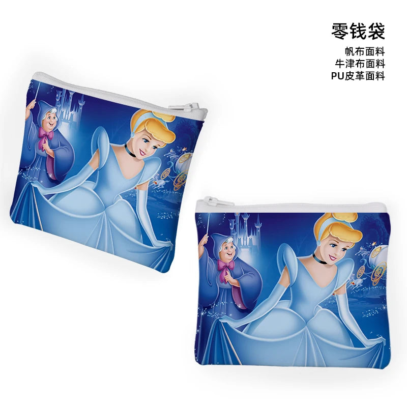 Disney Princess Cinderella C871 Anime Customized Cosmetics Bags Cartoon Coin Bag Storage Handbag Stationery Birthday Gift