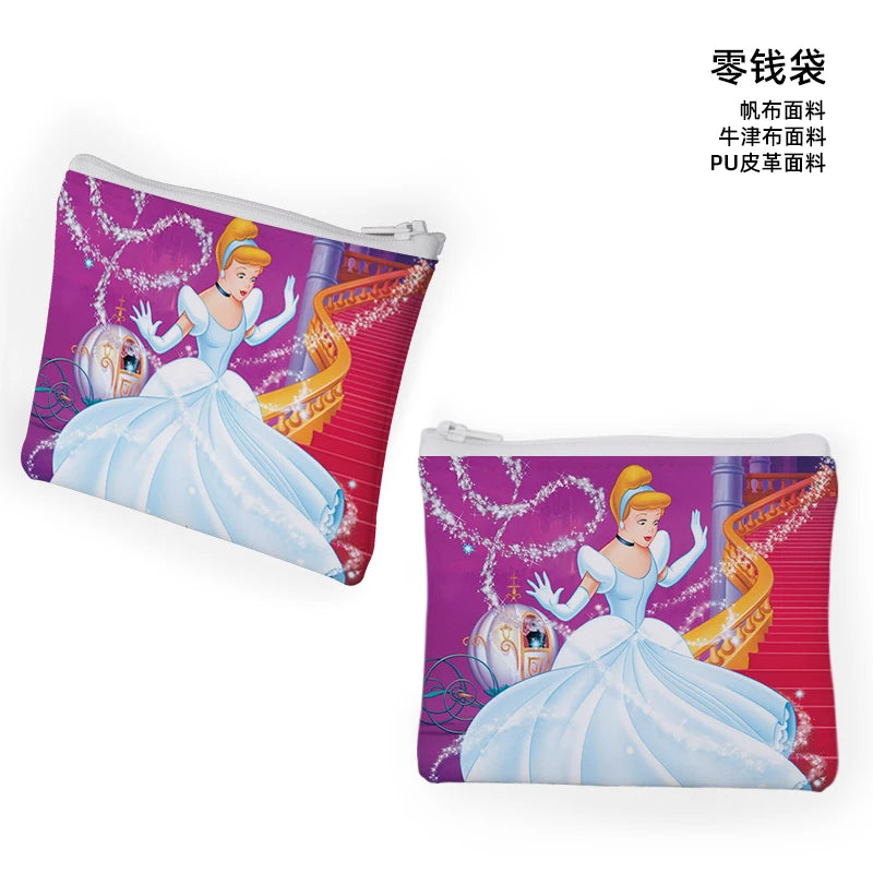 Disney Princess Cinderella C871 Anime Customized Cosmetics Bags Cartoon Coin Bag Storage Handbag Stationery Birthday Gift