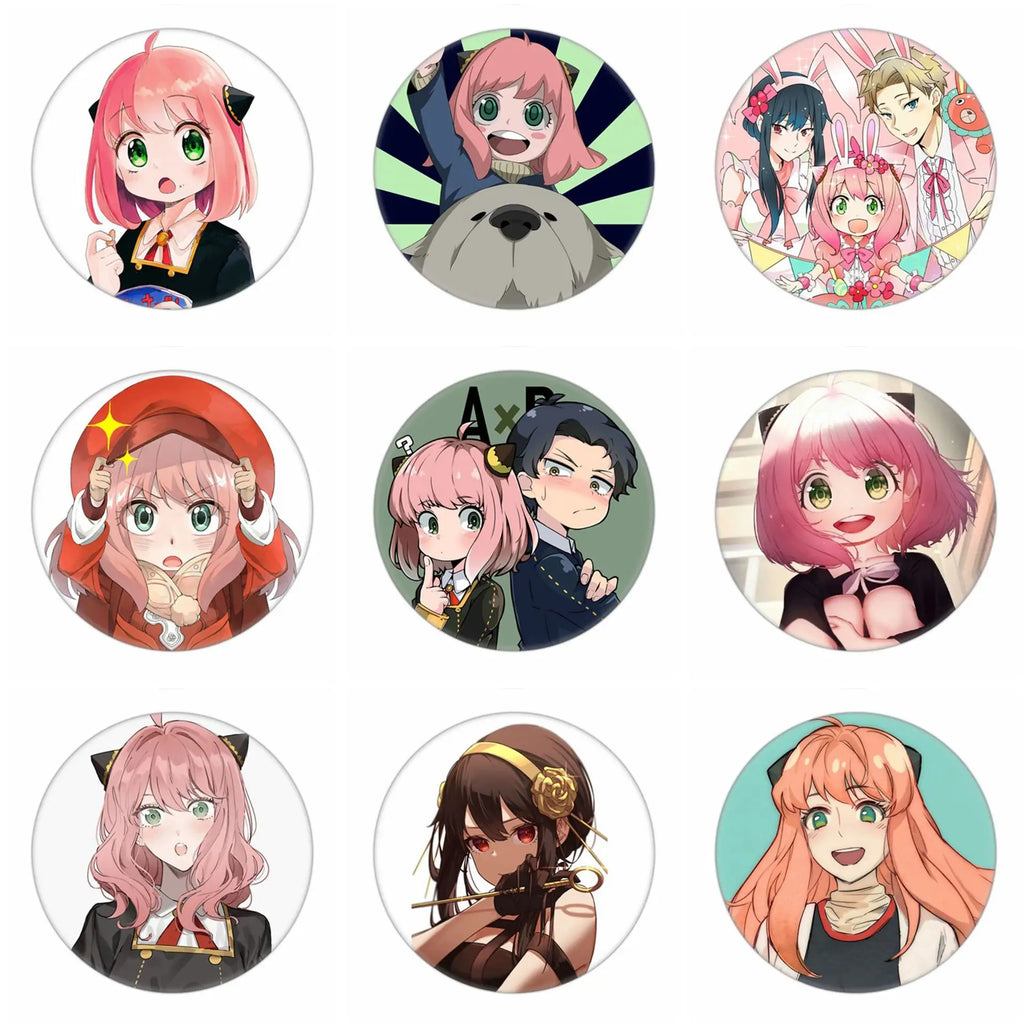 Anime Spy X Family Badge Brooch Pin Cospaly Loid Anya Yor Metal Pins Costume Accessories