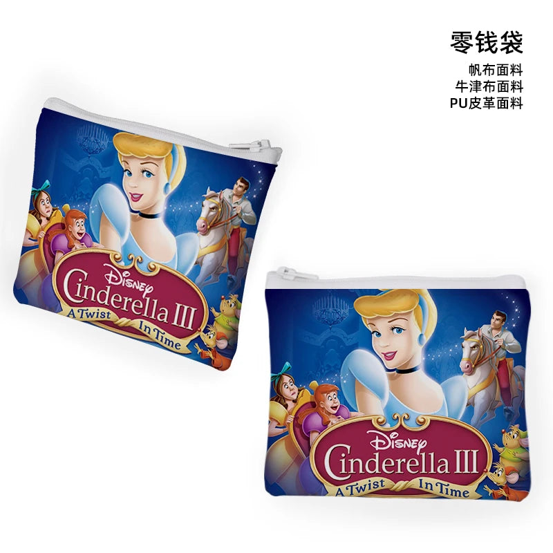 Disney Princess Cinderella C871 Anime Customized Cosmetics Bags Cartoon Coin Bag Storage Handbag Stationery Birthday Gift