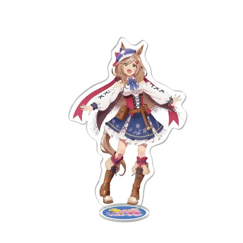 Anime Stand Uma Musume Pretty Derby Special Week Silence Suzuka Toukai Teiou Acrylic Figure Stand Model Plate Display Cute 15cm