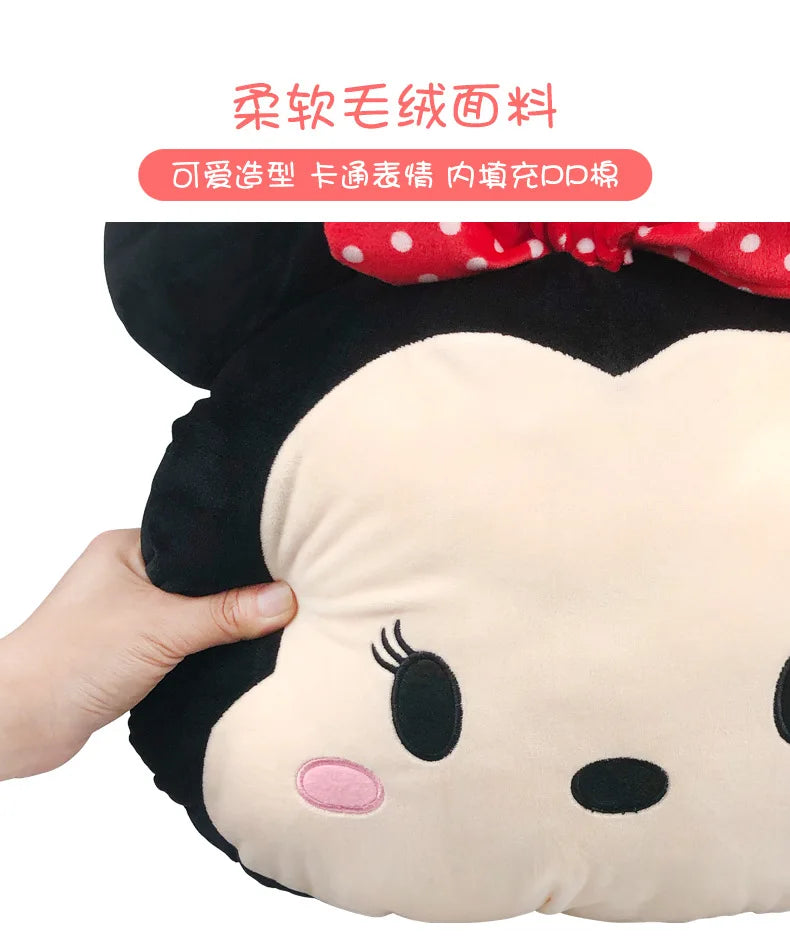 Disney Anime Figure Mickey Minne Car Headrest Neck Protection Pillow Ornament Cute Cartoon Auto Seat Headrest Decor Accessories