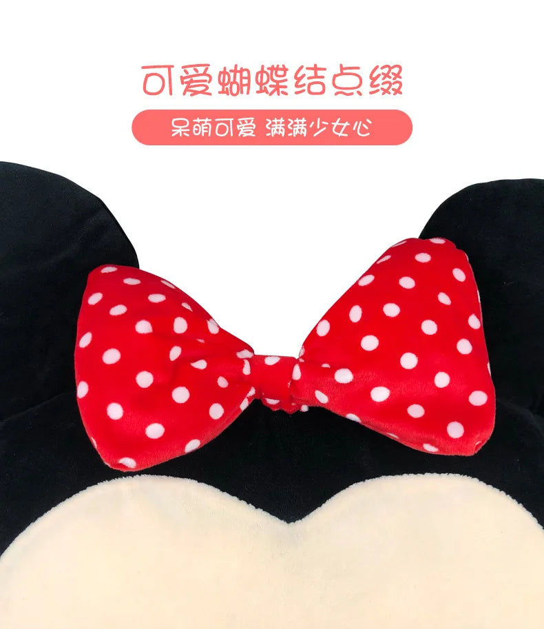 Disney Anime Figure Mickey Minne Car Headrest Neck Protection Pillow Ornament Cute Cartoon Auto Seat Headrest Decor Accessories