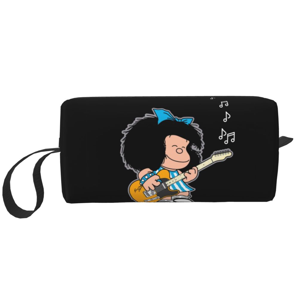 Custom Mafalda Balloon Heart Makeup Bag Women Travel Cosmetic Organizer Quino Manga Cartoon Storage Toiletry Bags Dopp Kit Case