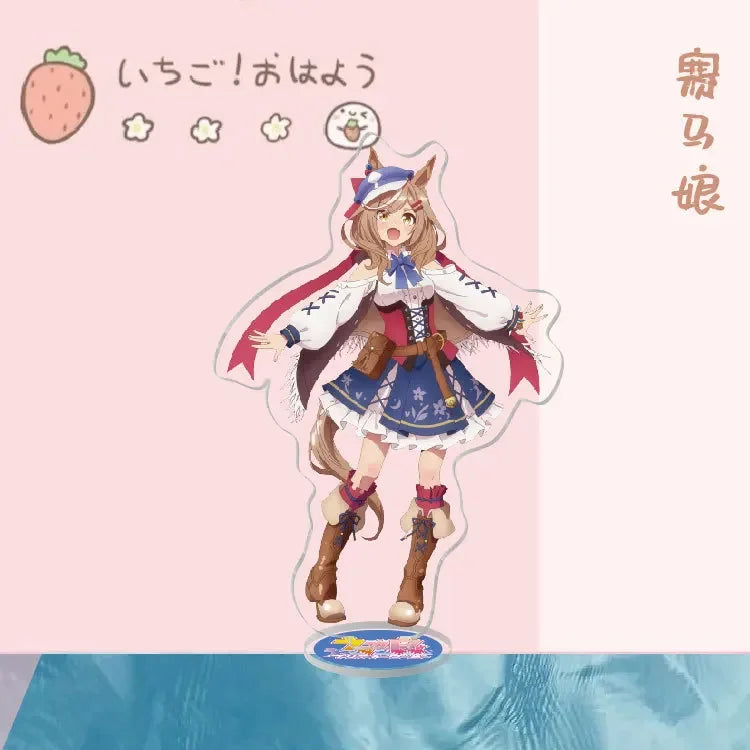 Anime Stand Uma Musume Pretty Derby Special Week Silence Suzuka Toukai Teiou Acrylic Figure Stand Model Plate Display Cute 15cm